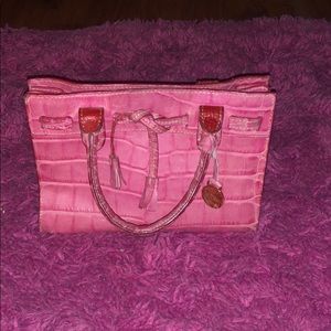 Dooney and bourke crocodile bag hot pink